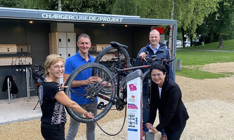 Neue Fahrradreparaturstation am Bootshaus in Sigmaringen